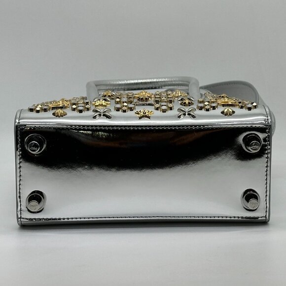 Christian Louboutin PALOMA Loubinthesky Spiked Metallic Crossbody Tote Bag - Picture 13 of 16